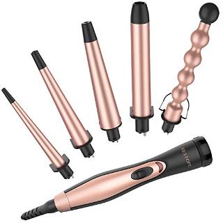 BESTOPE 5-in-1 Professional Curling Iron Wand Set