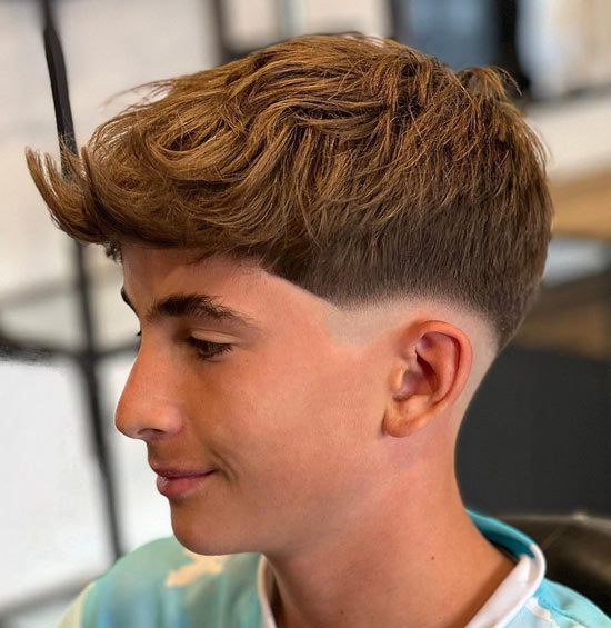 Tousled Top with Low Fade