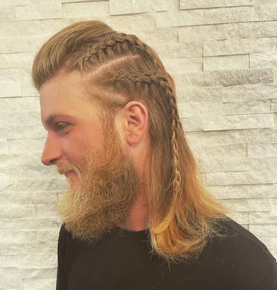 Half Up Half Down Viking Hair