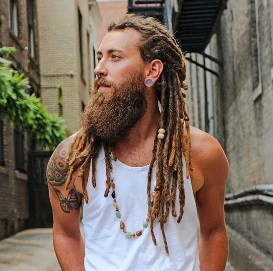 Warrior Braids for Male with Beard