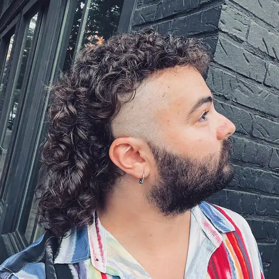 Very Long Curly Mullet