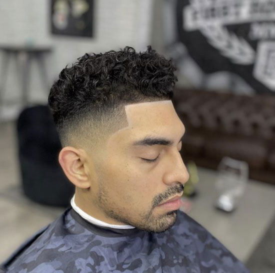 Frosted Afro Top with Edgar Cut