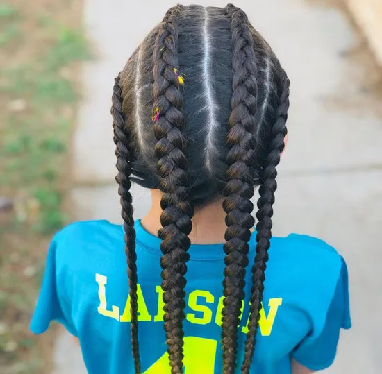4 Concentrated Jumbo Braids