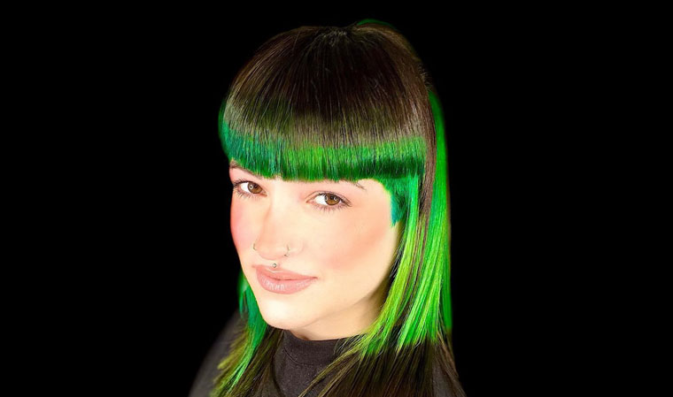 Black And Green Hair
