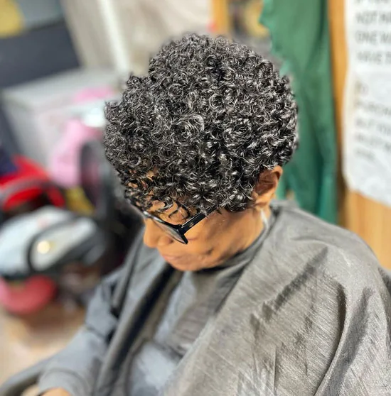 Textured Curls With Outgrown Sides