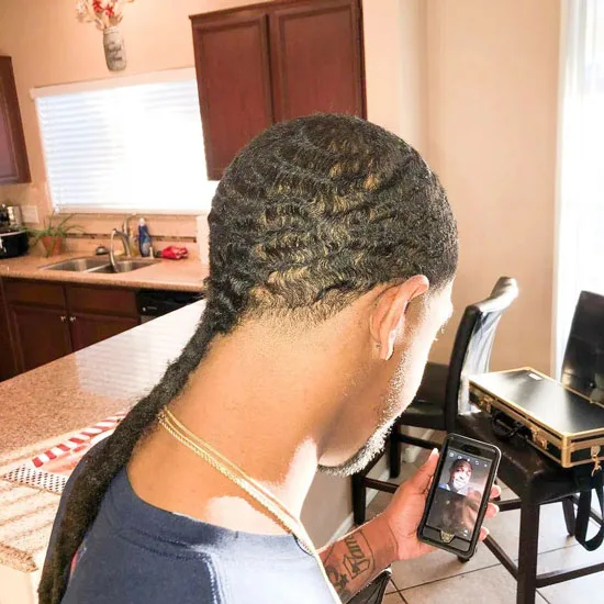 360 Waves With Thin Rat Tail