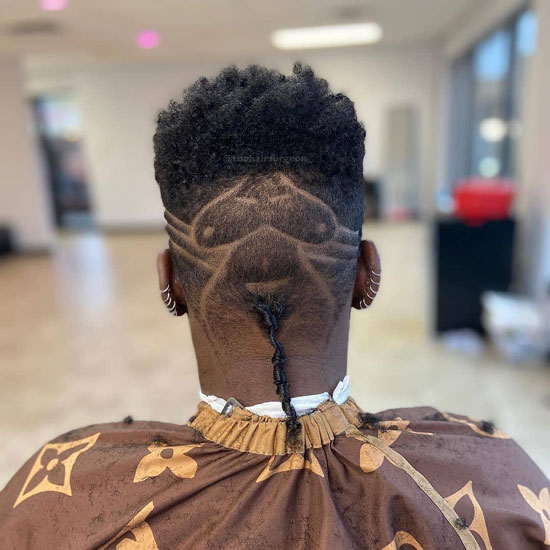 Afro Faux hawk with Patterns