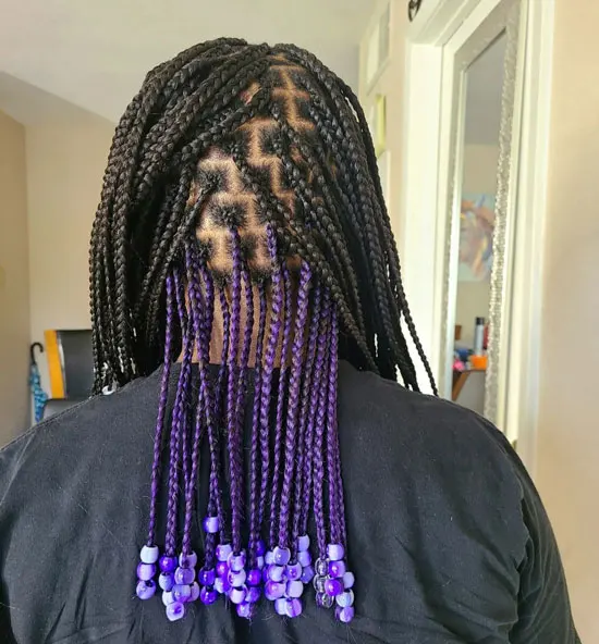 Purple Peekaboo Braids