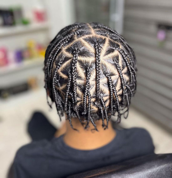 Knotless Box Braids With Edge-Up