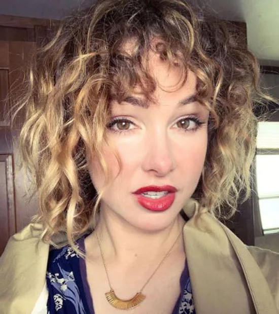 Layered Curls With Bangs