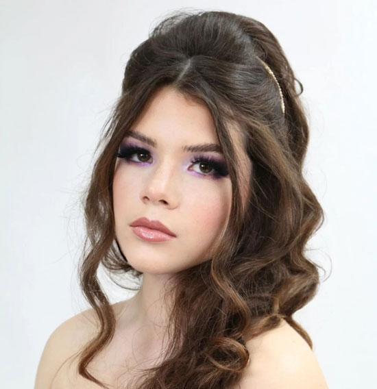 Elongated Quinceanera Hairstyle With Face-framing Layers
