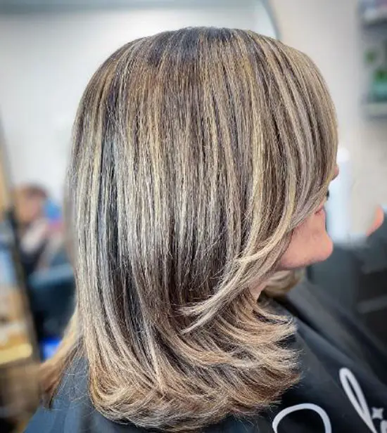 Feathered Mushroom Cut With Bronze Highlights
