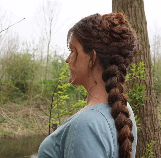 Traditional Braided Ponytail With Soft Fringes