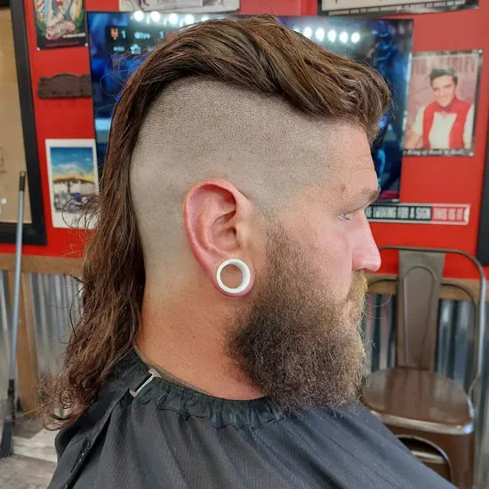 80s Mullet with Zero Fade