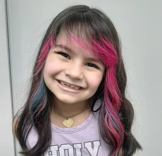 Tri-tone Side Swoop For Kids