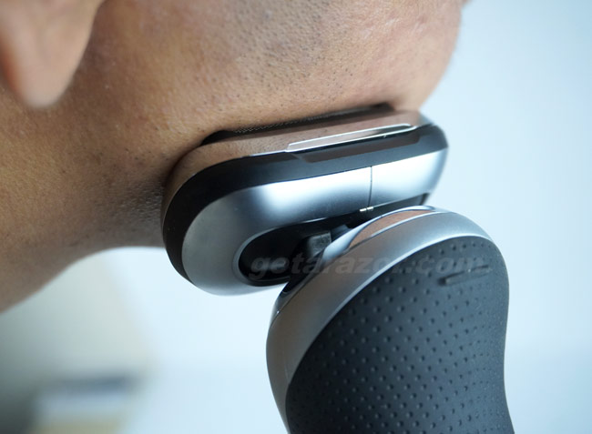 Braun Series 7 Being Pressed On Skin