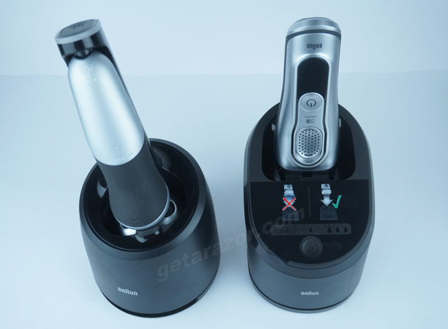 Braun Series 7 and Braun Series 9 with their charging stations